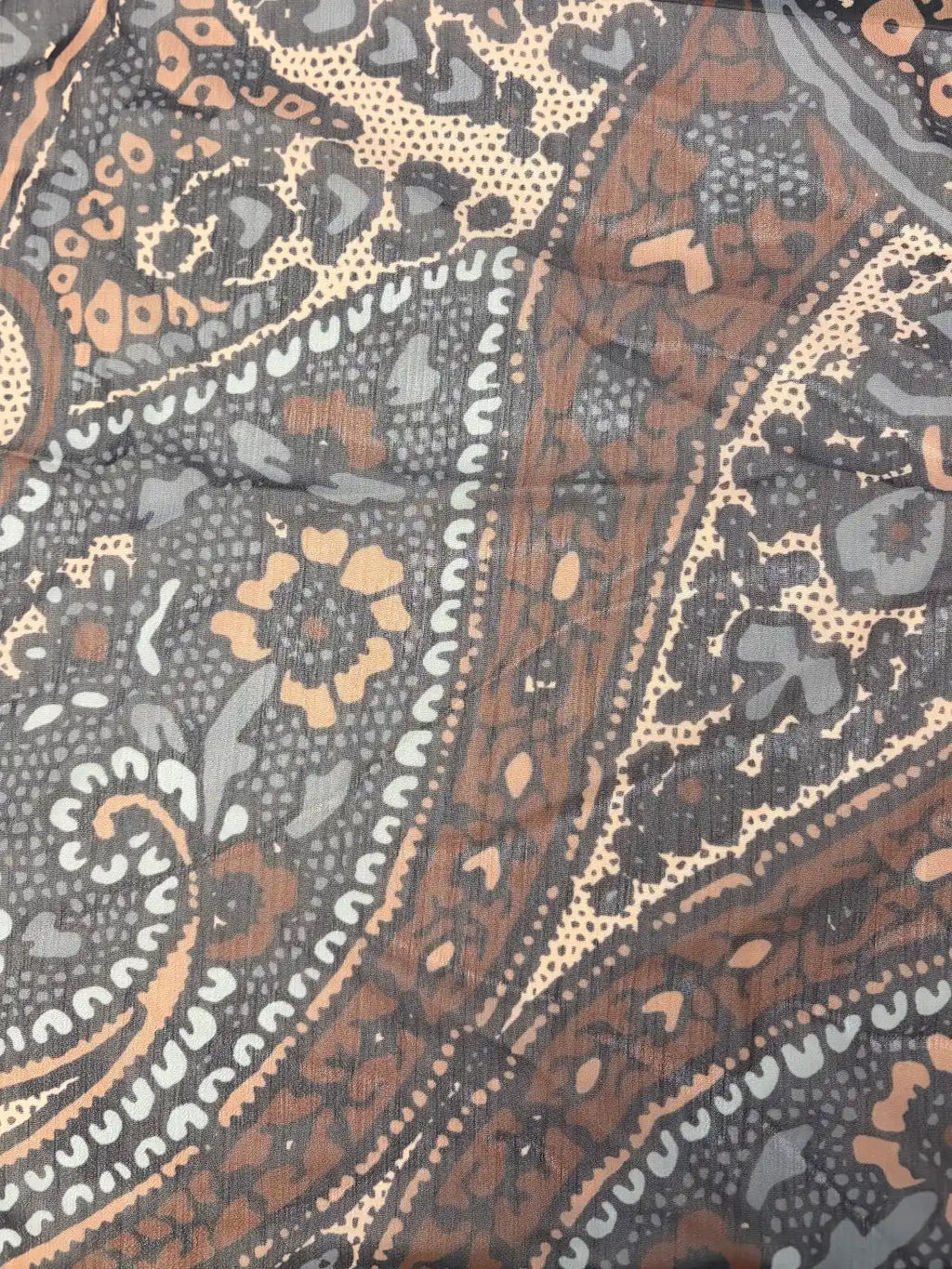 Brown Paisley Print | Chiffon