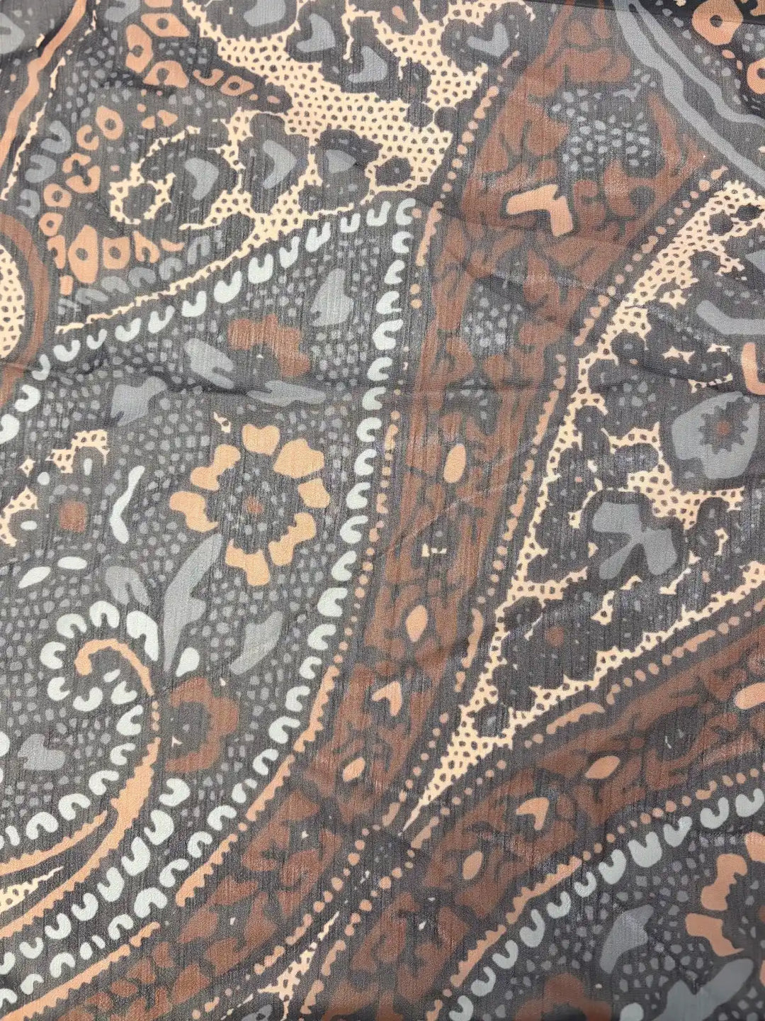 Brown Paisley Print | Chiffon