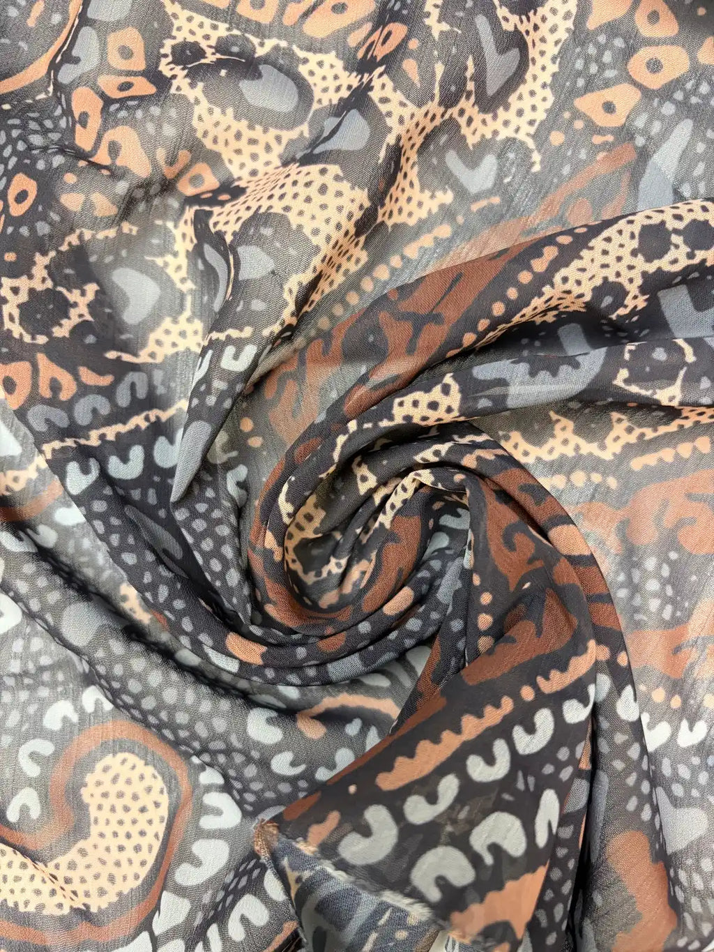 Brown Paisley Print | Chiffon