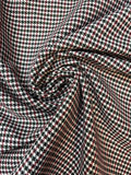Red, Black, and White Houndstooth | Cotton Blend