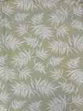 White Leaves on Sage Green | Cotton Spandex
