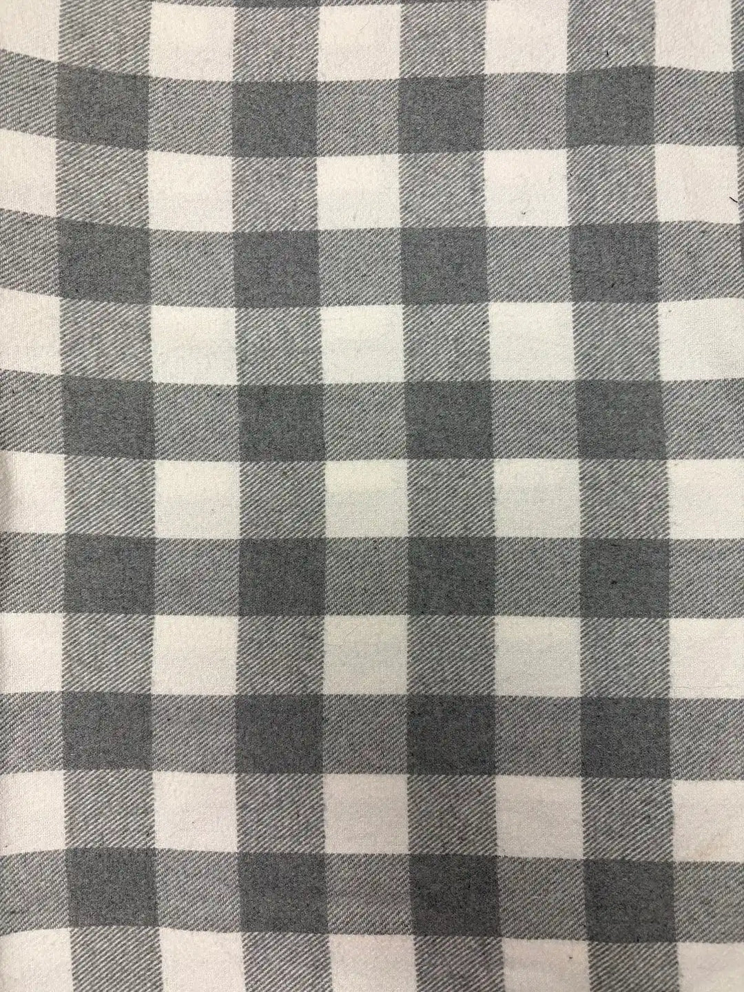 Grey and White Gingham | Cotton Flannel
