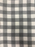 Grey and White Gingham | Cotton Flannel