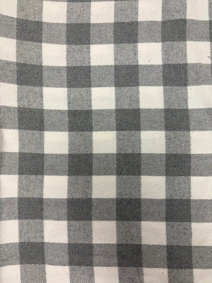 Grey and White Gingham | Cotton Flannel