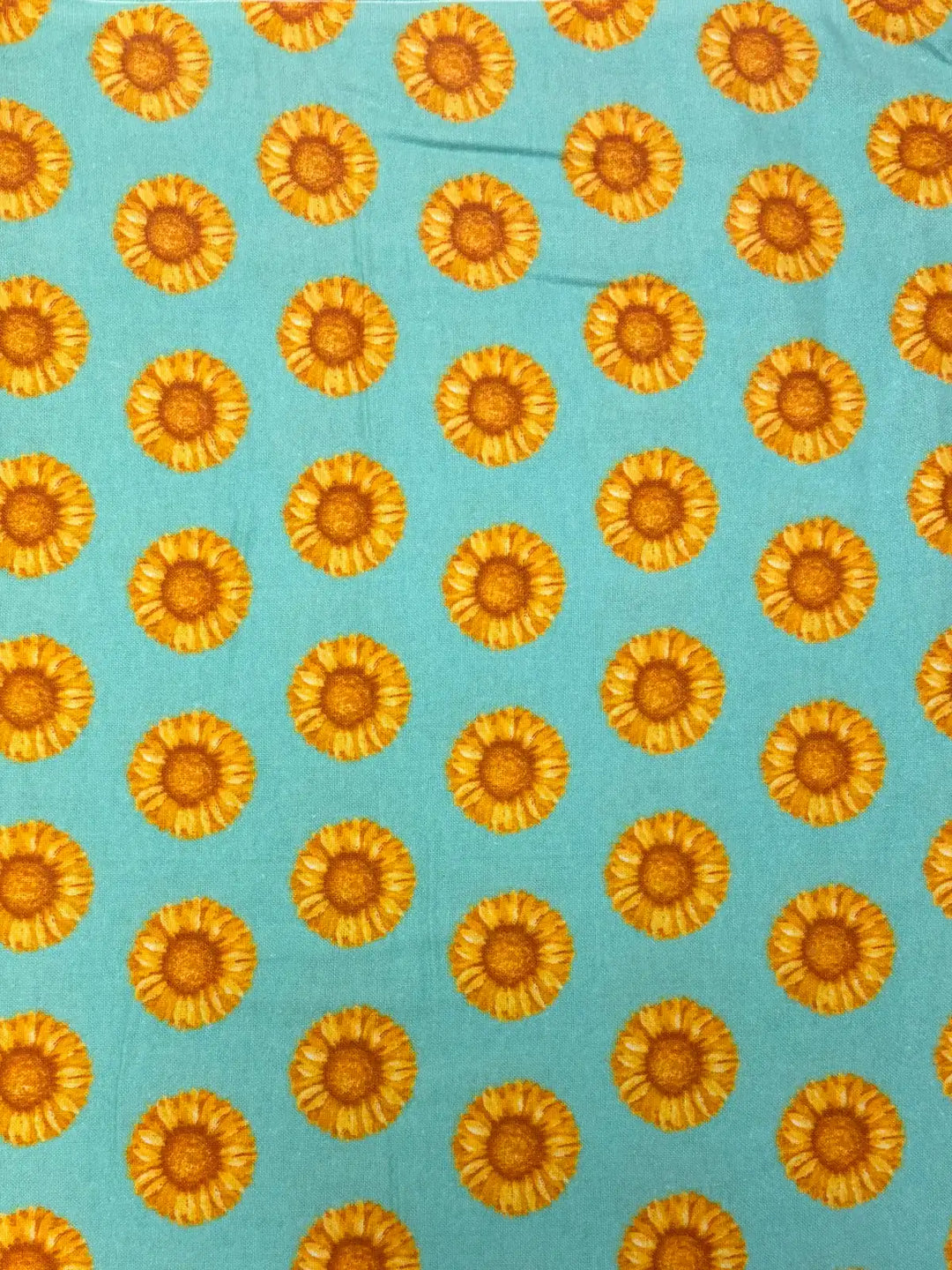 Sunflowers on Seafoam Green | Cotton Flannel