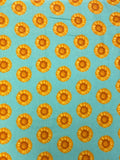 Sunflowers on Seafoam Green | Cotton Flannel