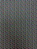 Multicolor Dots on Black | Cotton Flannel