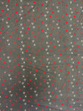 Black with Hearts in Red and Pink | Cotton Flannel