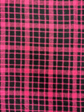 Pink and Black Plaid | Cotton Flannel