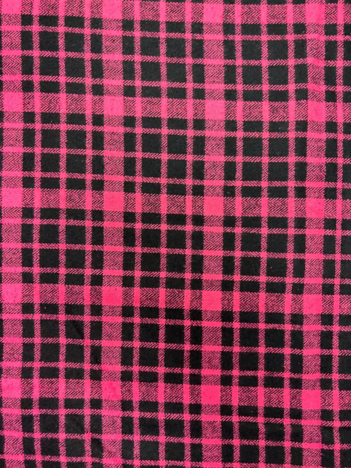 Pink and Black Plaid | Cotton Flannel