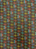 Multicolor Heartbeat on Black | Cotton Flannel