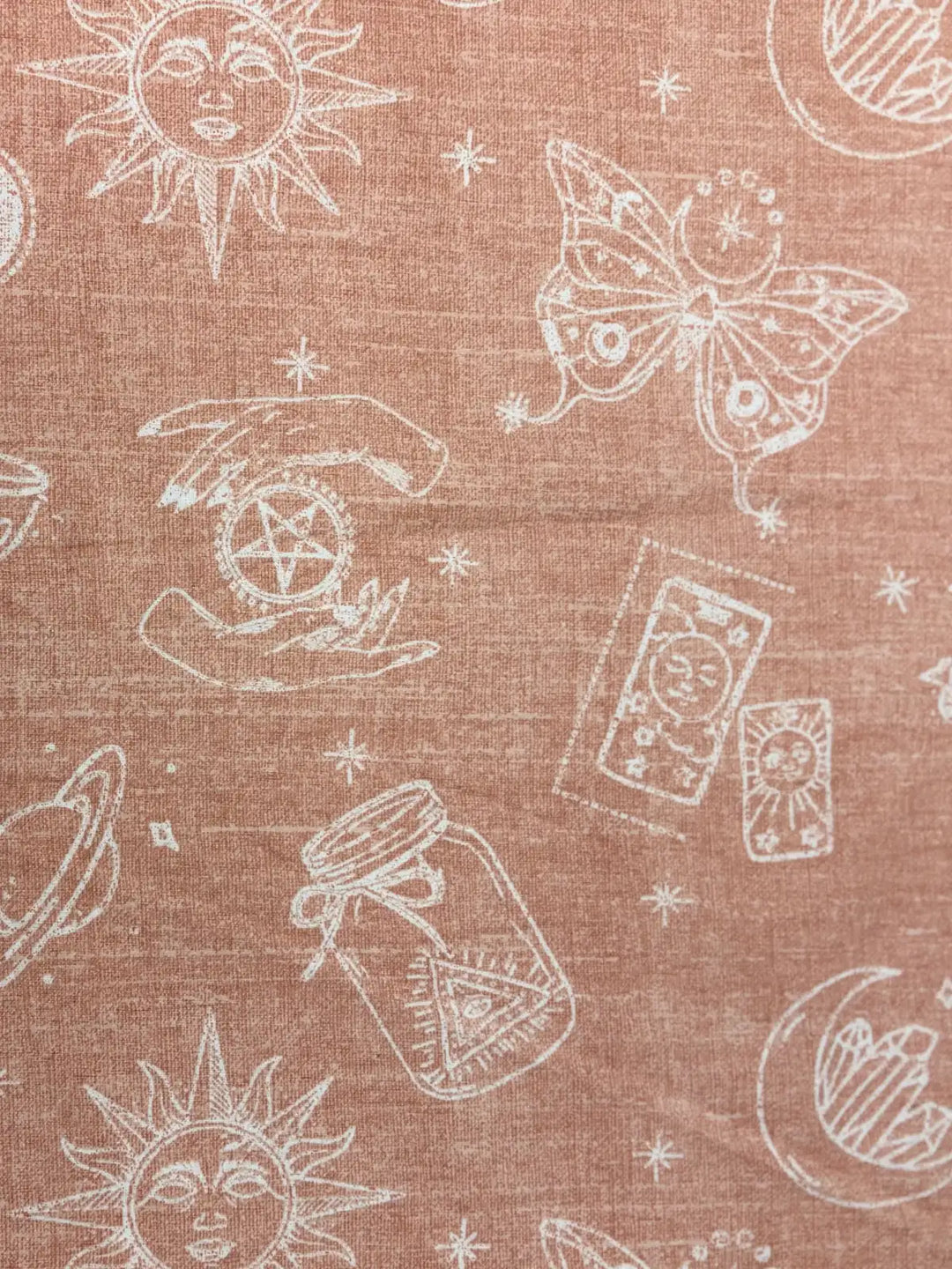 Sun and Moon Graphic on Peach | Cotton Flannel