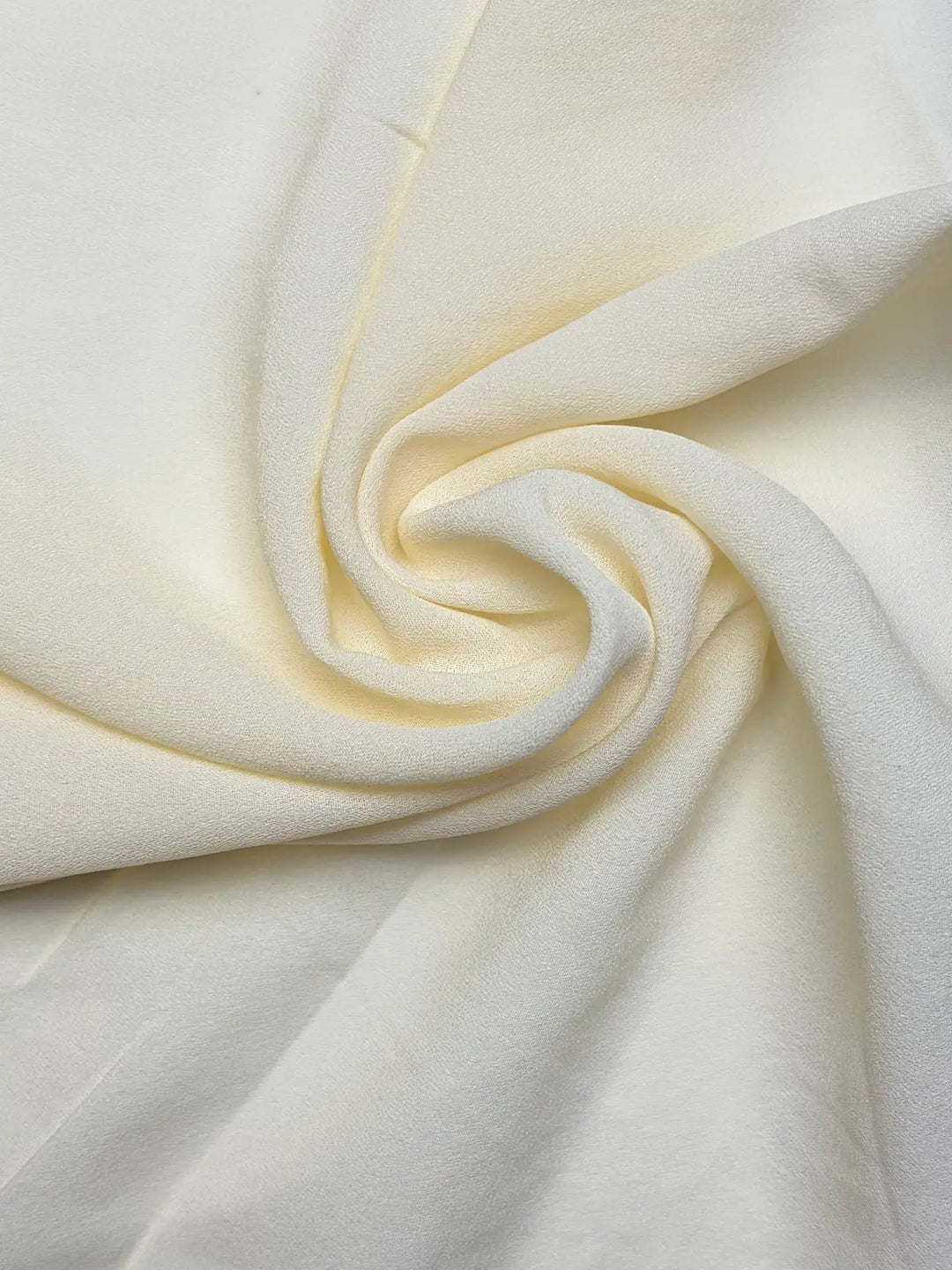 Cream Solid | Crepe Georgette Chiffon