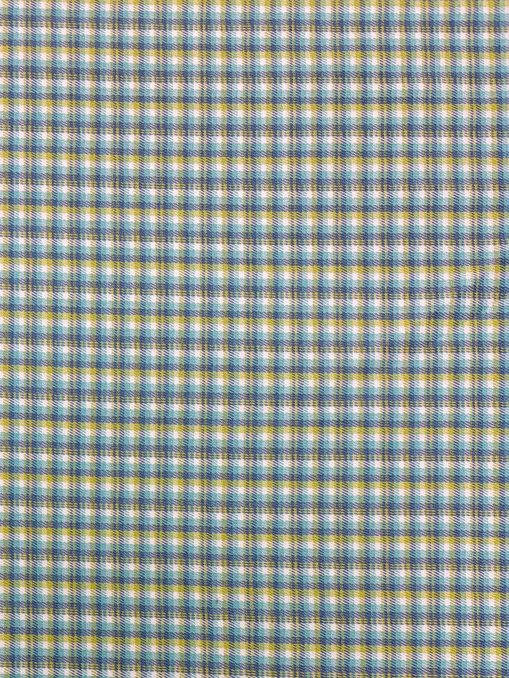 Light Green and Blue Plaid | Cotton Spandex