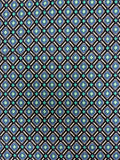 Blue, White, and Black Geometric Print | Cotton Spandex