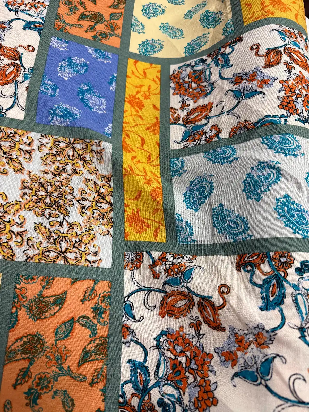 Paisley Patchwork | Linen Rayon Blend
