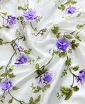 Light Purple 3D Floral Organza