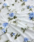 Light Blue 3D Floral Organza