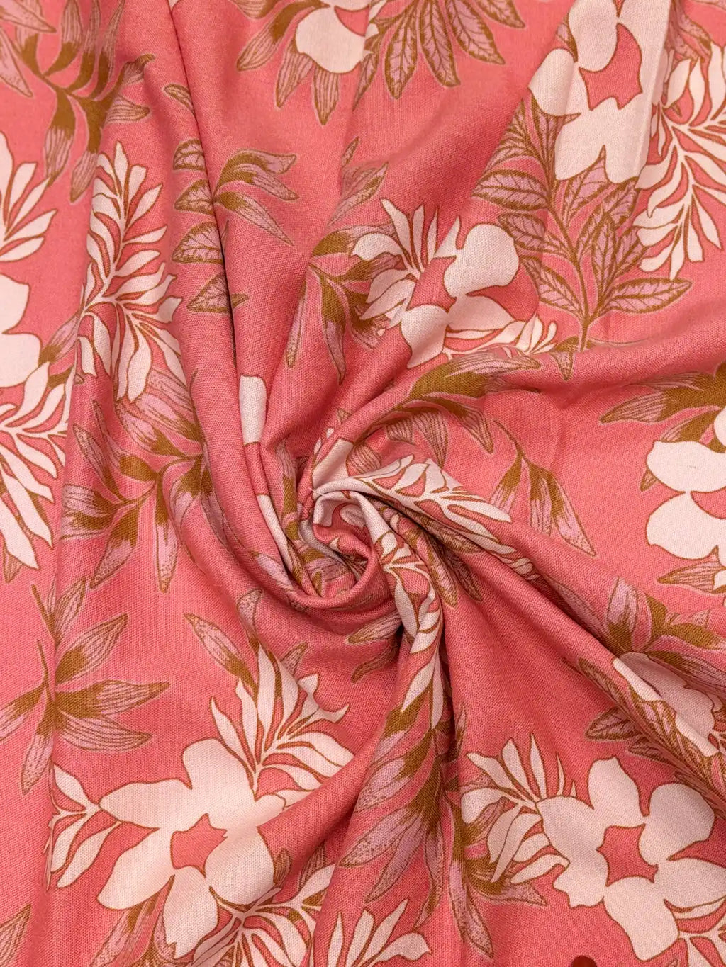 Pink Tropical Glow Floral | Rayon Linen