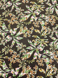 Brown Tropical Floral | Linen Rayon