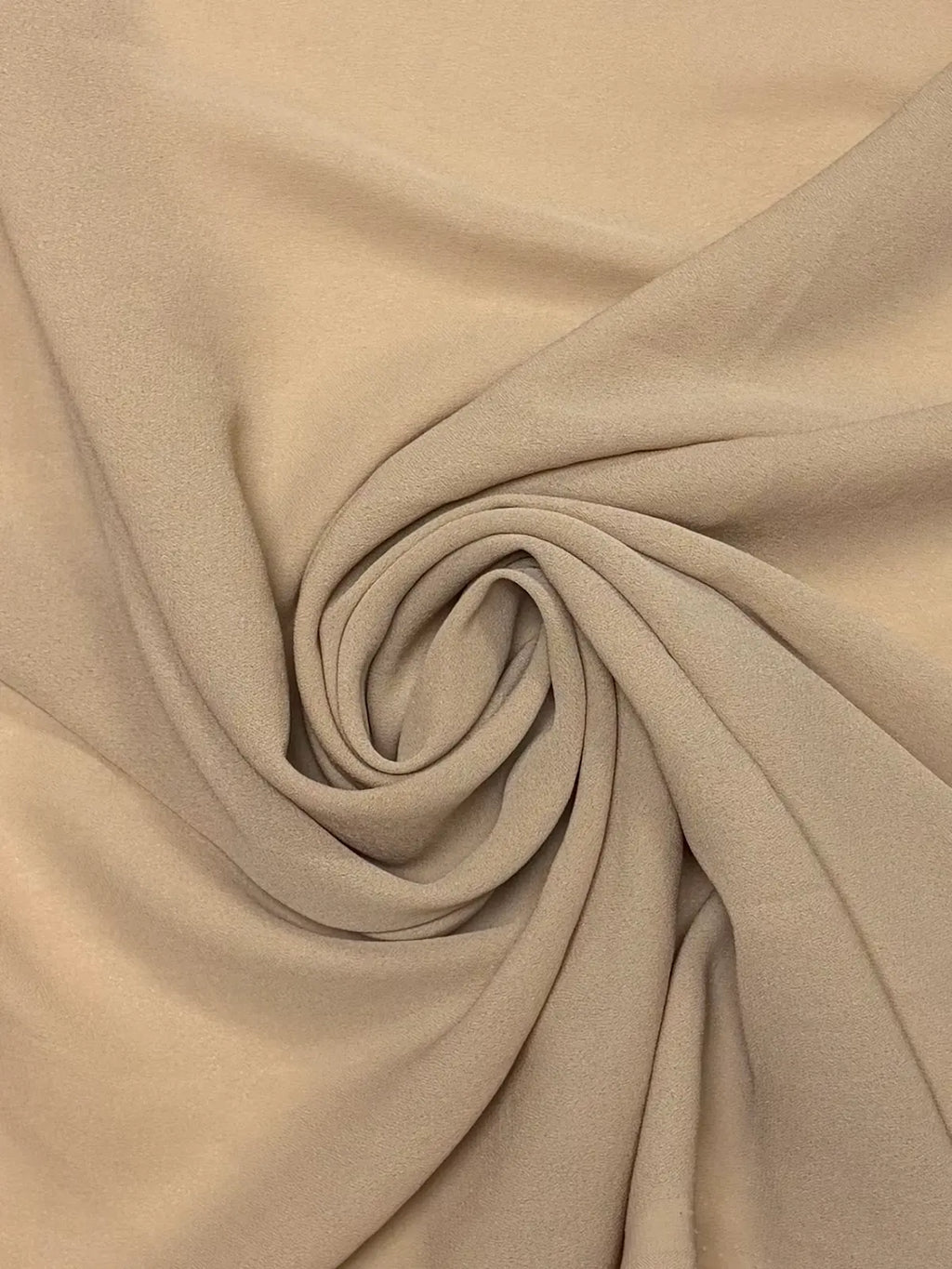 Beige Solid | Crepe Georgette Chiffon
