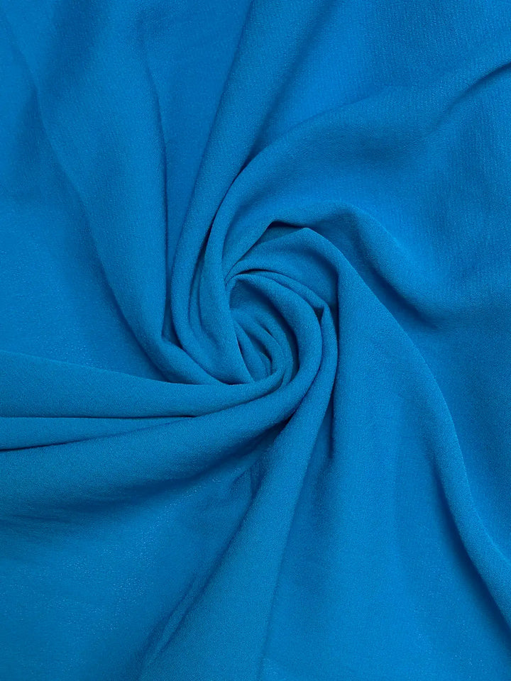 Sky Blue Solid | Crepe Georgette Chiffon