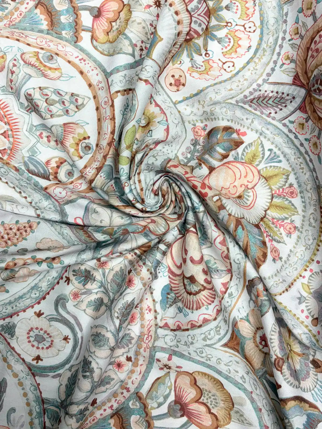 Floral Arches on White | Cotton