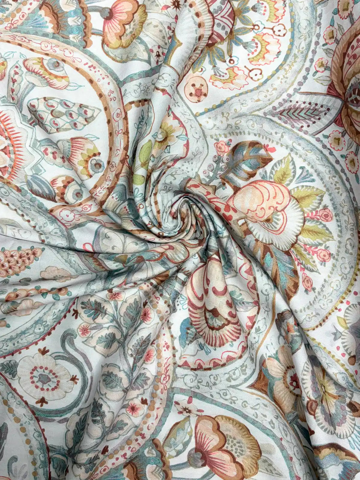 Floral Arches on White | Cotton