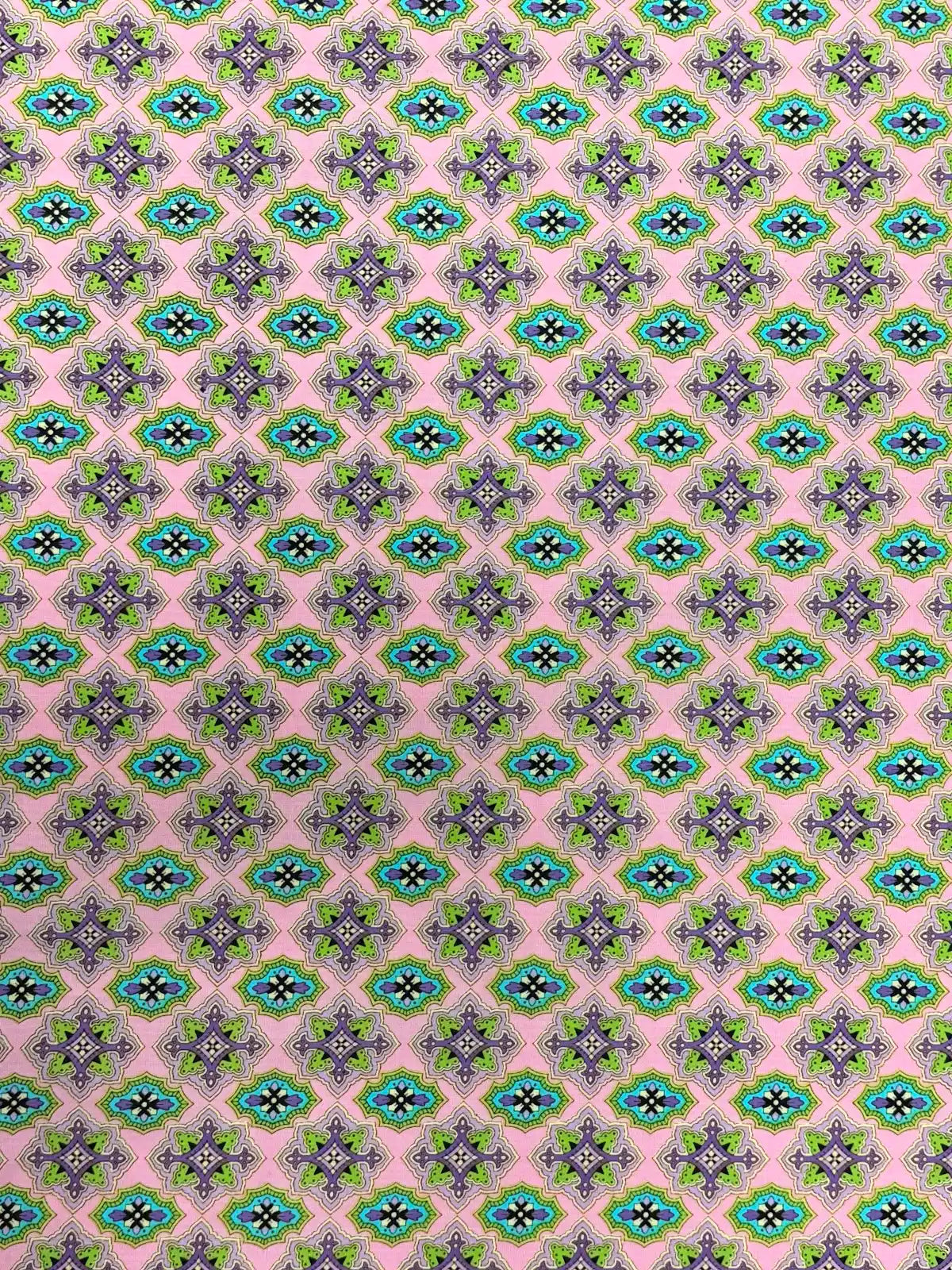 Multicolor on Light Pink | Cotton