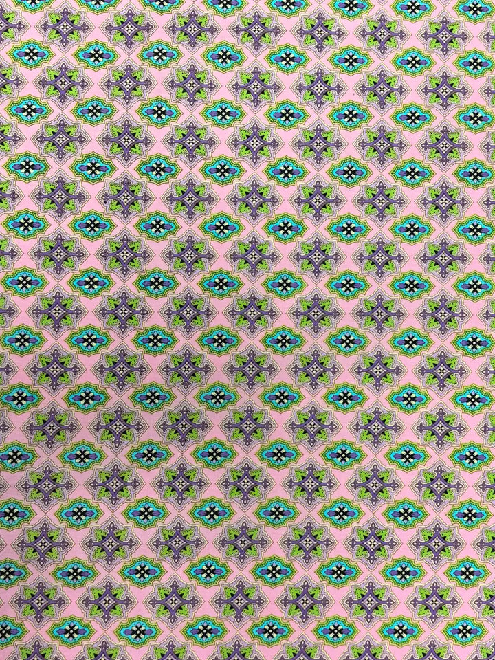 Multicolor on Light Pink | Cotton