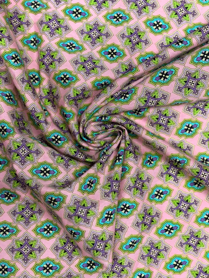 Multicolor on Light Pink | Cotton