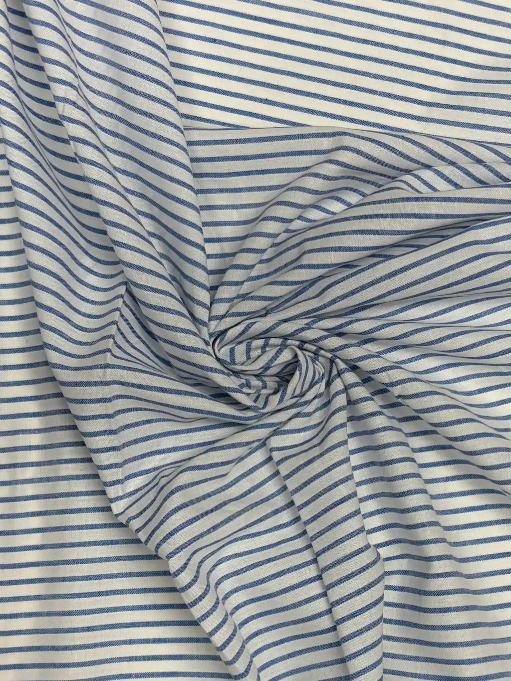 White with Blue Stripes | Cotton
