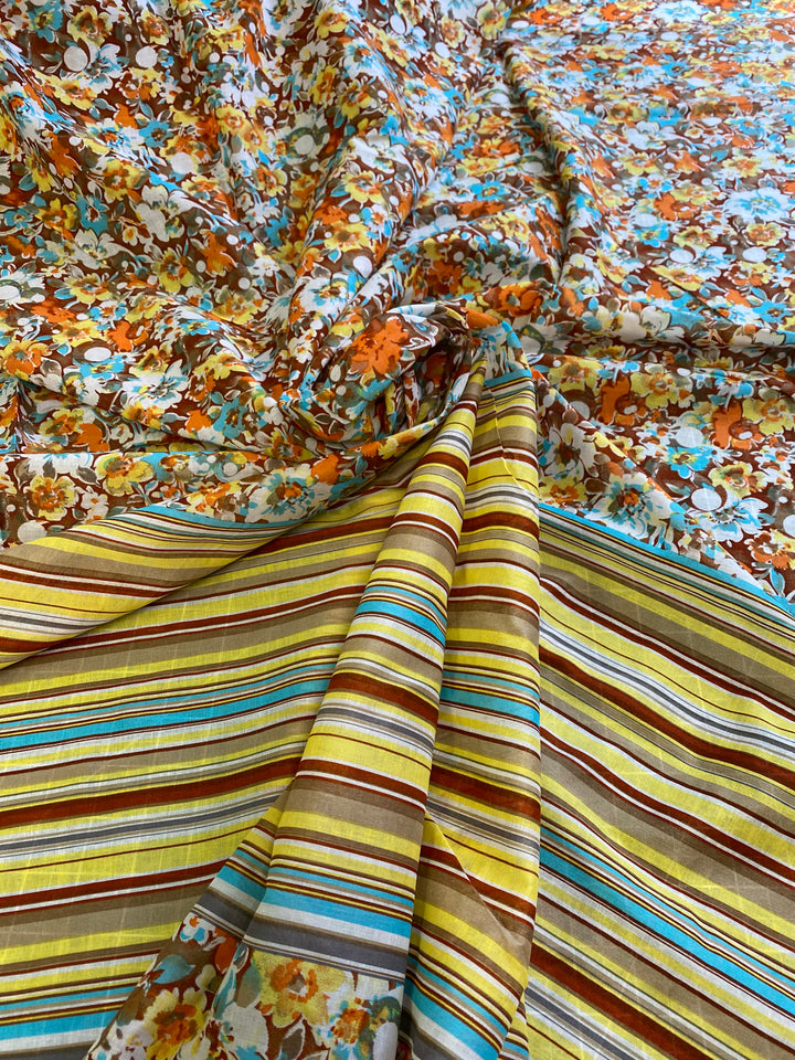 Orange Multi Floral | Cotton Voile