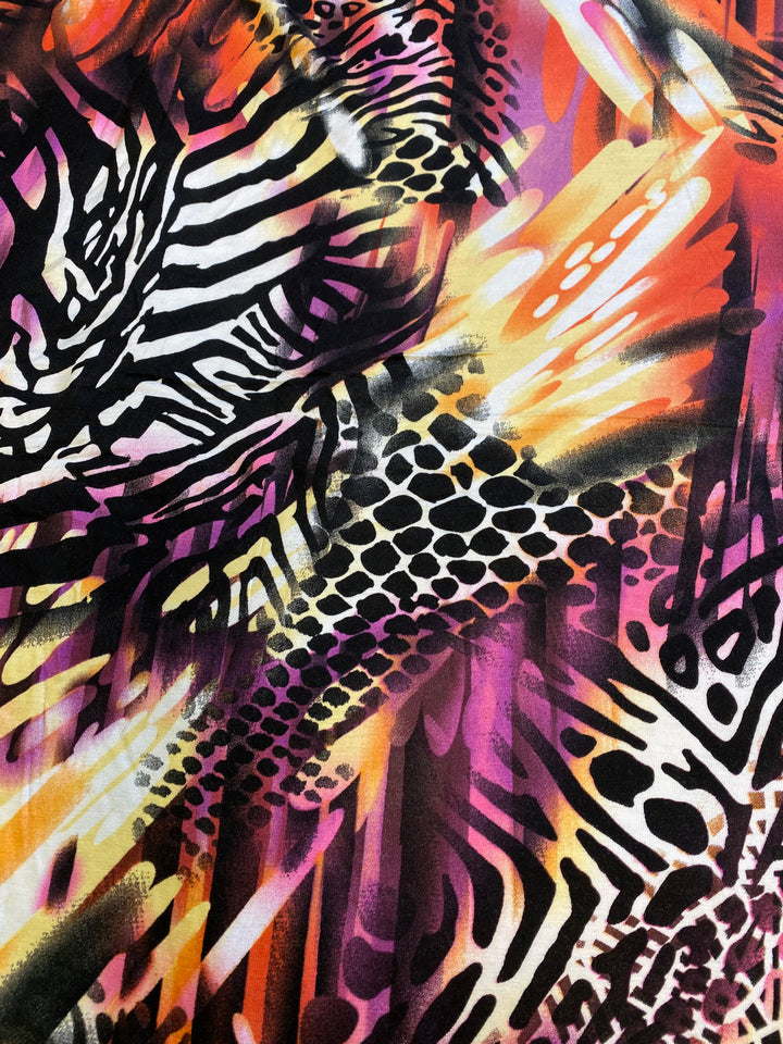 Warm Multi Animal Print |  Rayon Spandex Blend