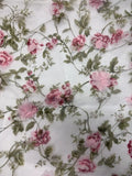 Light Pink 3D Floral Organza