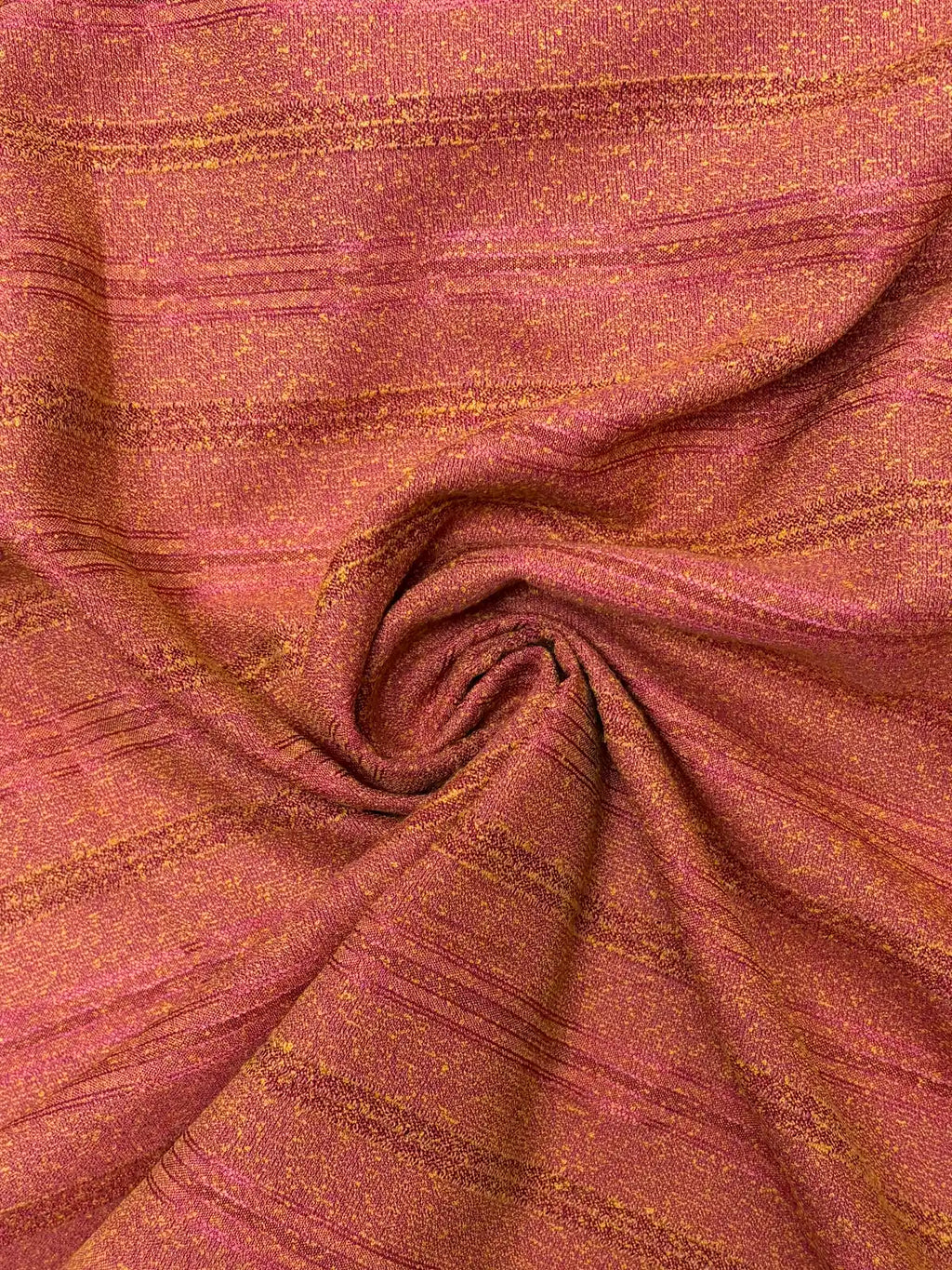 Pink and Yellow Heather with Metallic Stripe | Rayon Blend