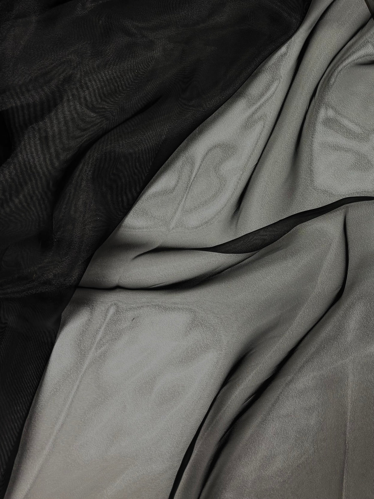 Casa Solid Black | Organza