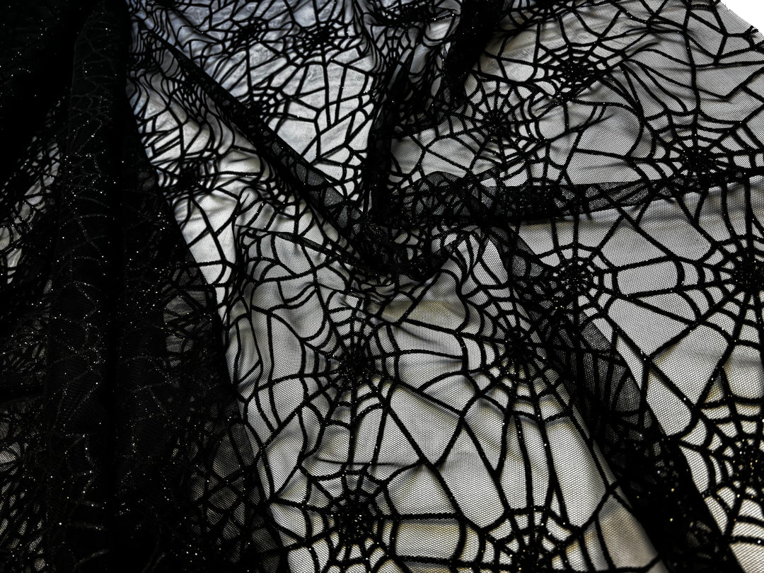Glitter Web | Flocked Mesh