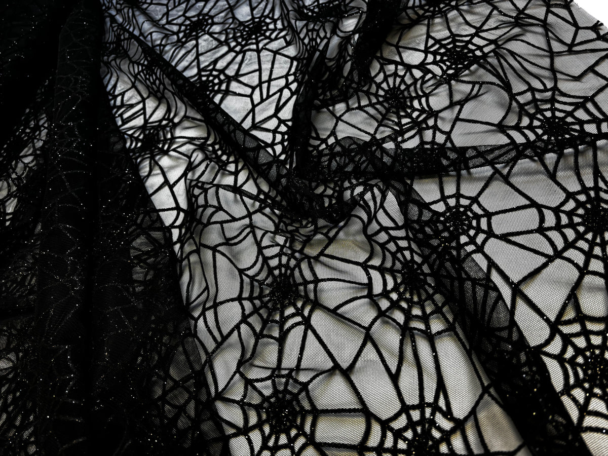 Glitter Web | Flocked Mesh