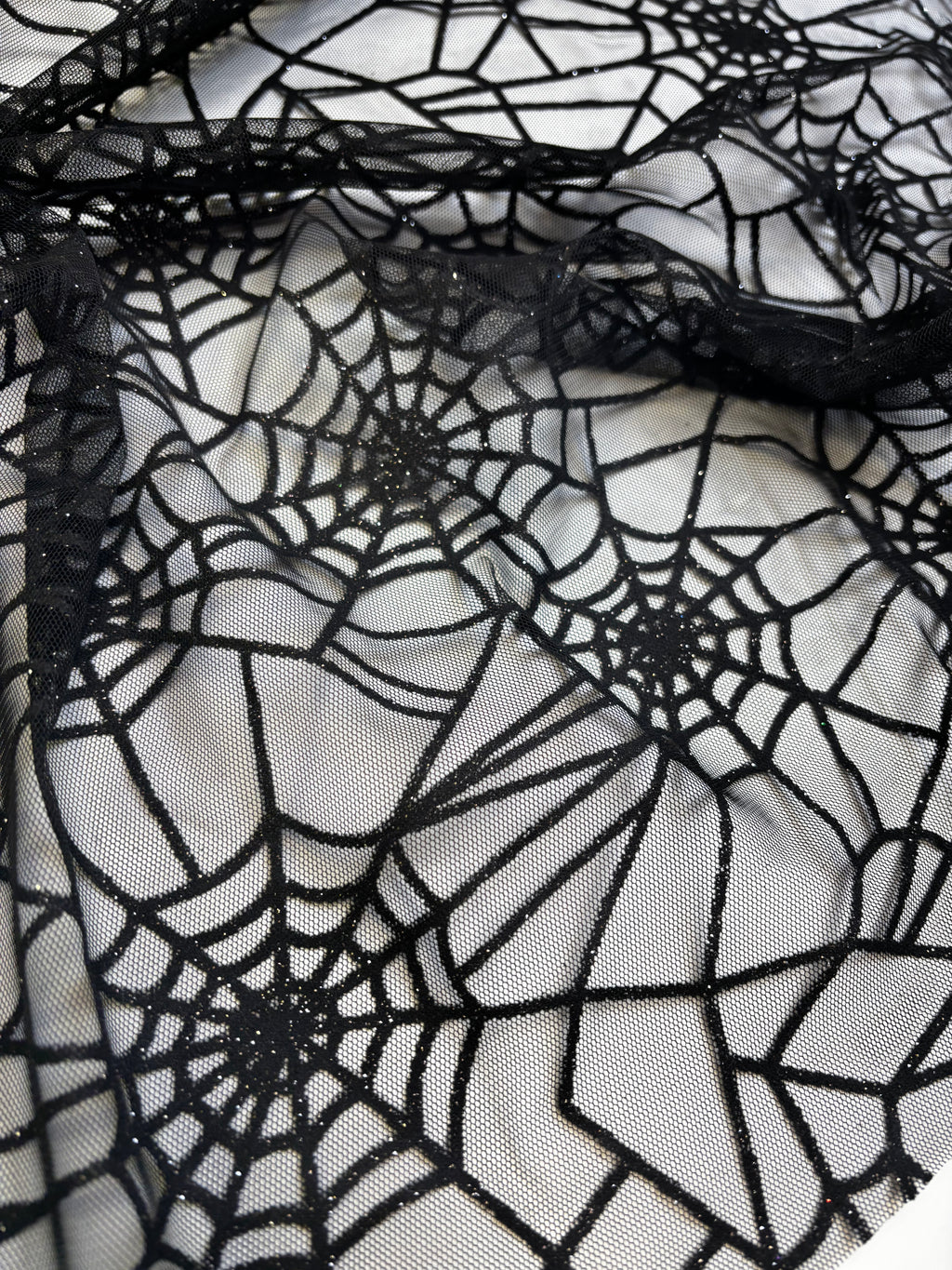 Glitter Web | Flocked Mesh