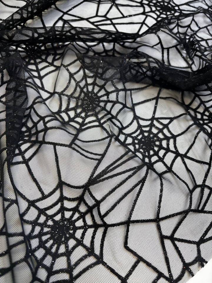 Glitter Web | Flocked Mesh