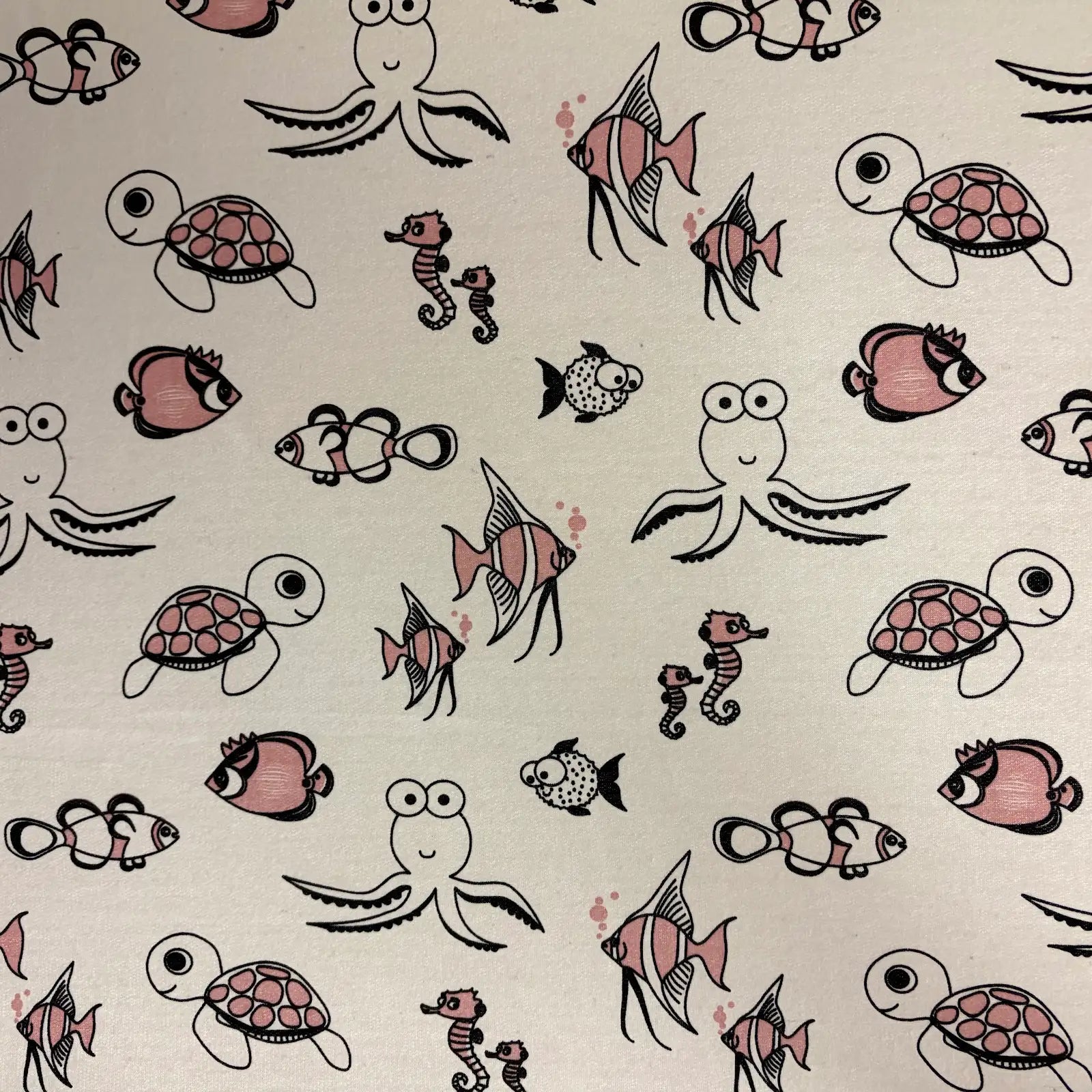 Pink Sea Theme | Cotton Terry | Made in Italy