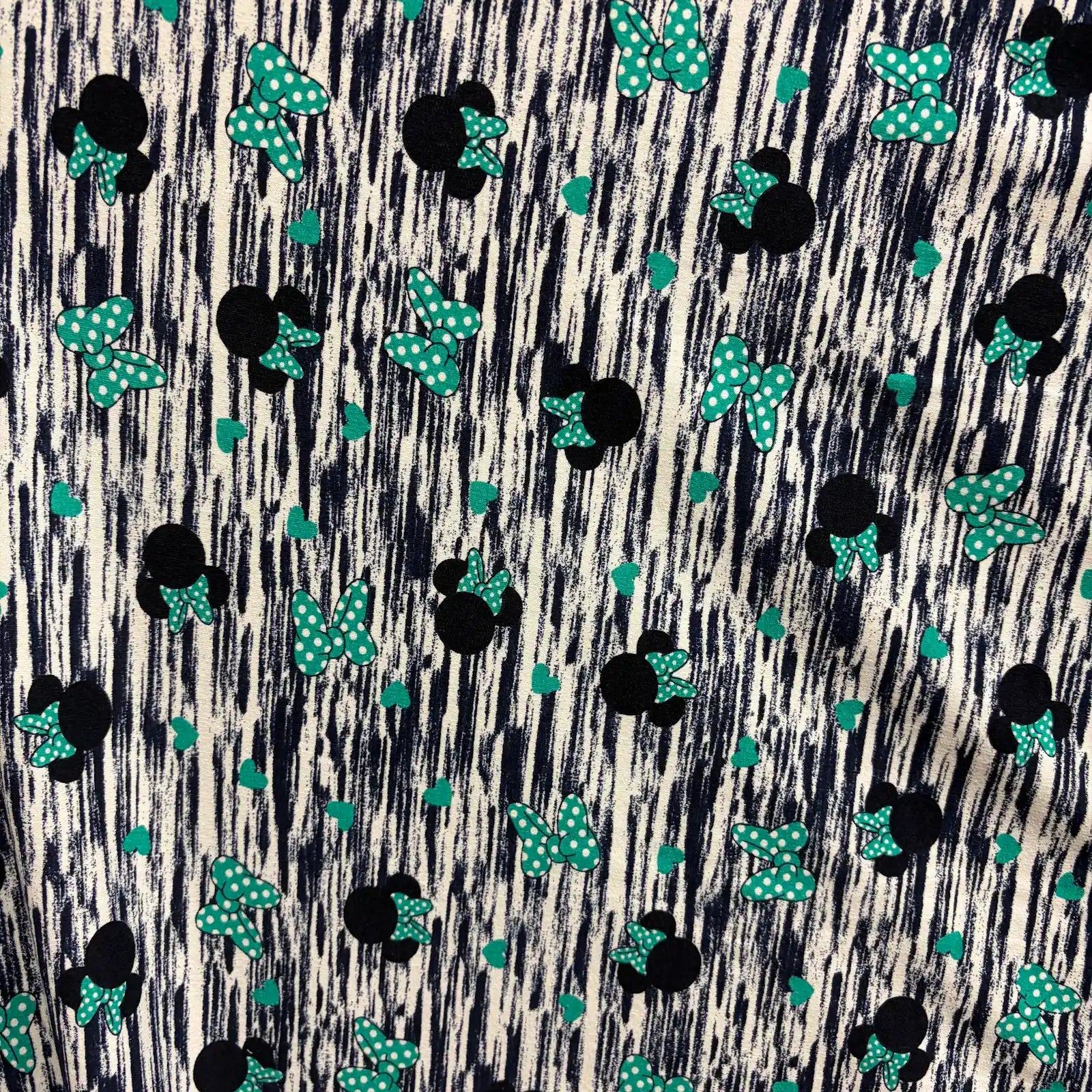 Navy Minnie Print | Cotton Terry | Made in Italy