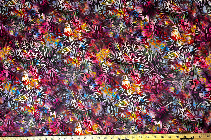 Multicolor Blotted Print | Viscose Poly Blend