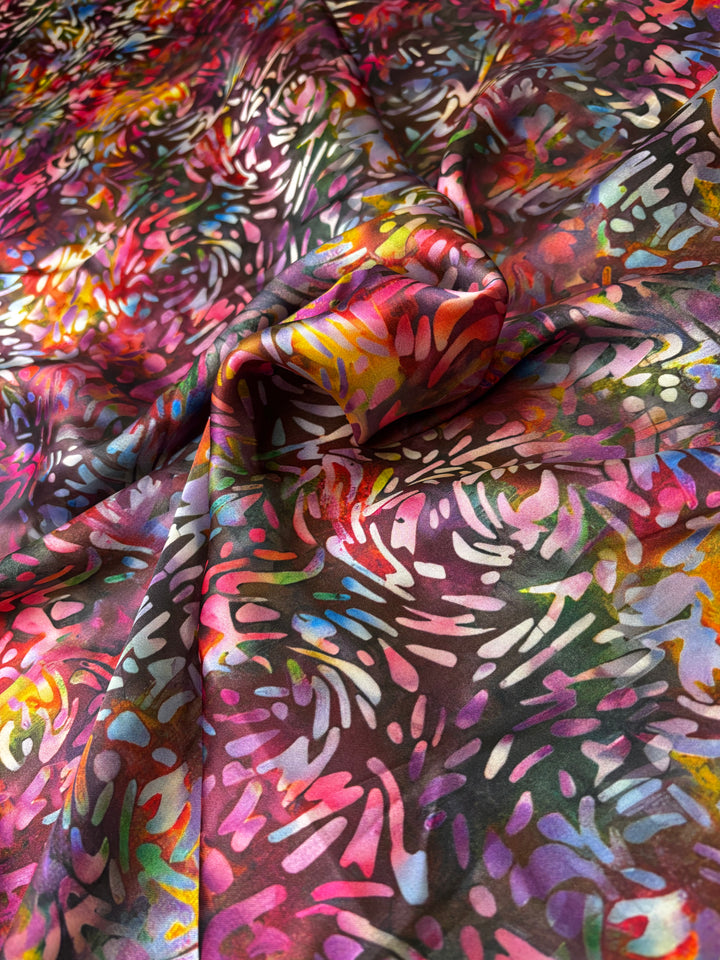 Multicolor Blotted Print | Viscose Poly Blend