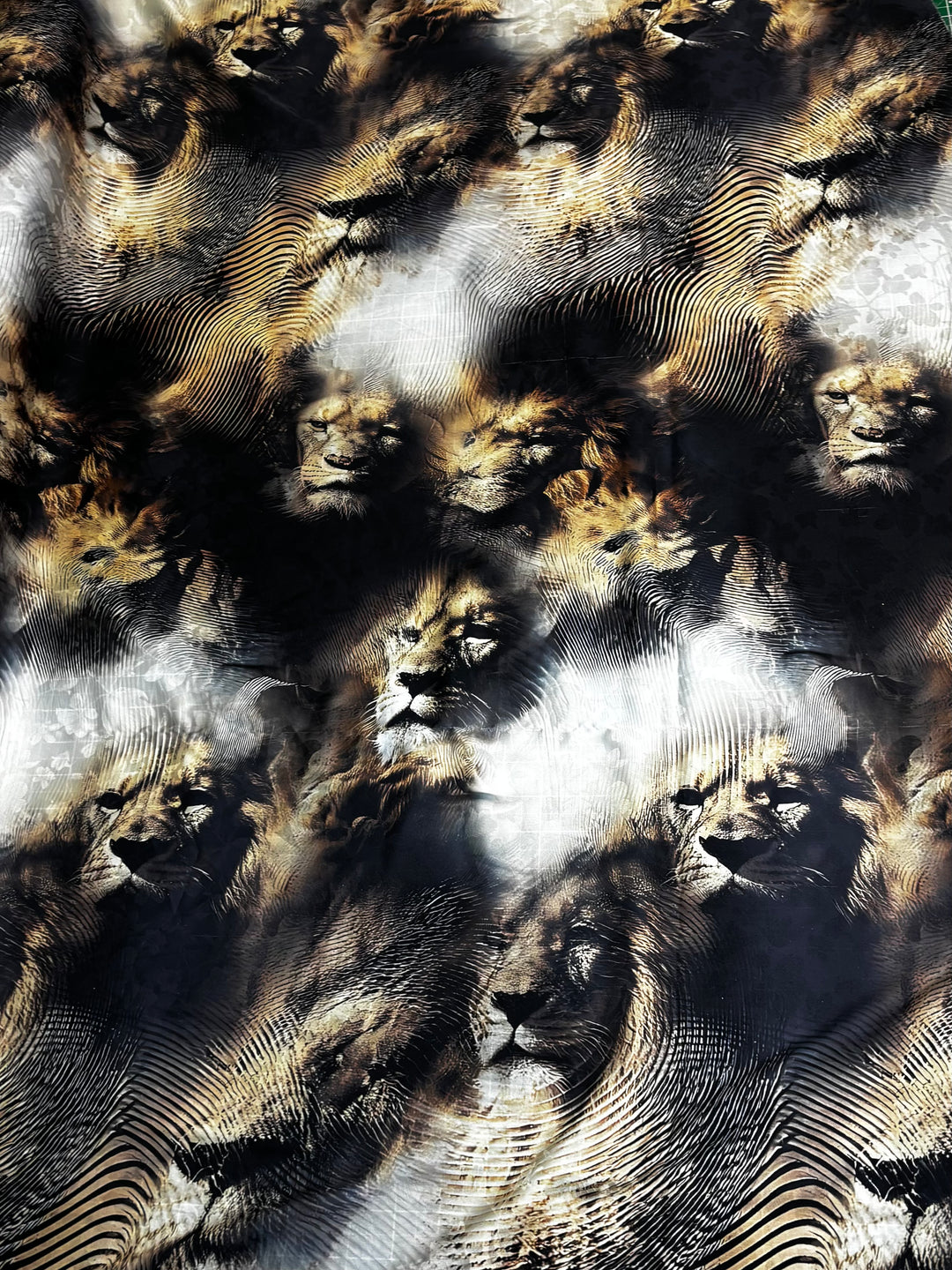 The Lion Print | Viscose poly Blend