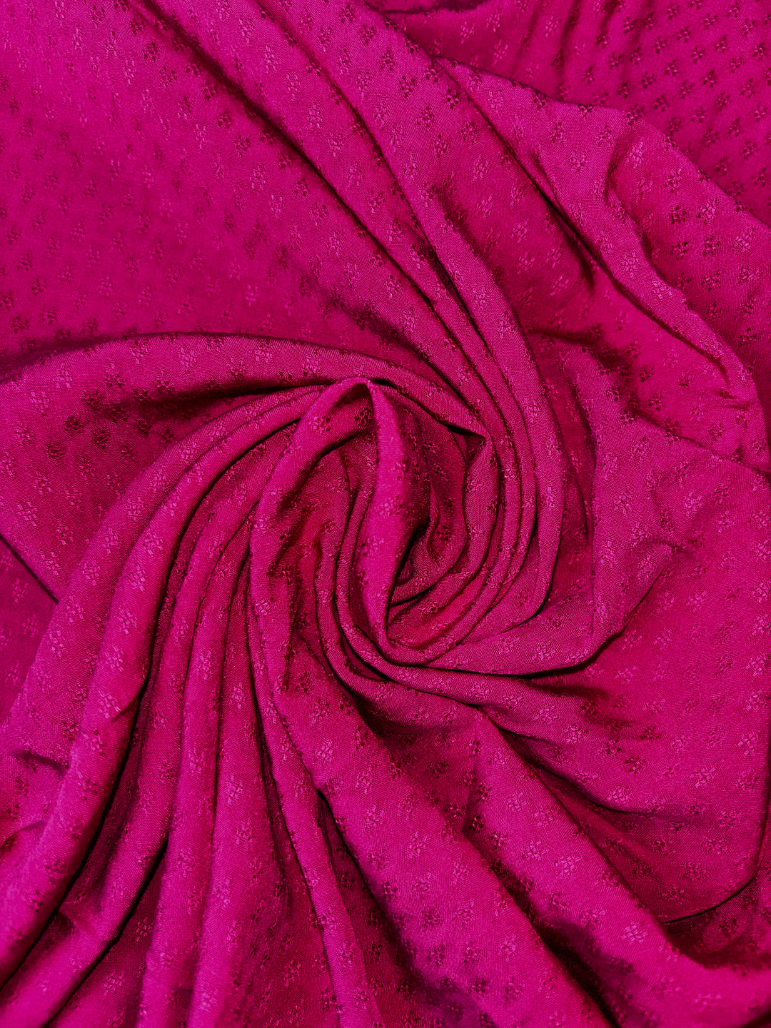 Solid Rasberry | Rayon Jacquard