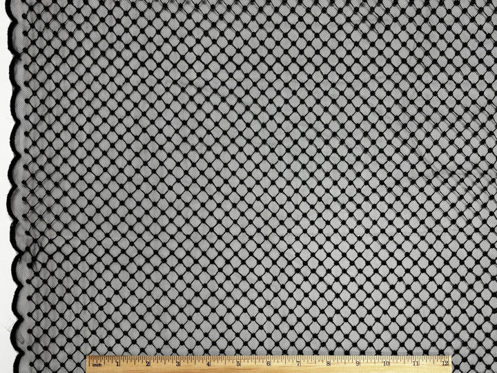 Dotted Line Border Black | Lace