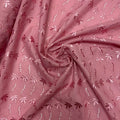 Dusty Rose Leaf Eyelet Embroidered Lawn | Lace