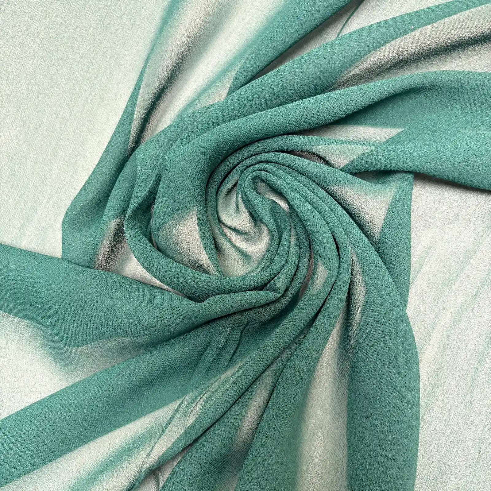 Hunter Green Silk Chiffon | Made in Italy